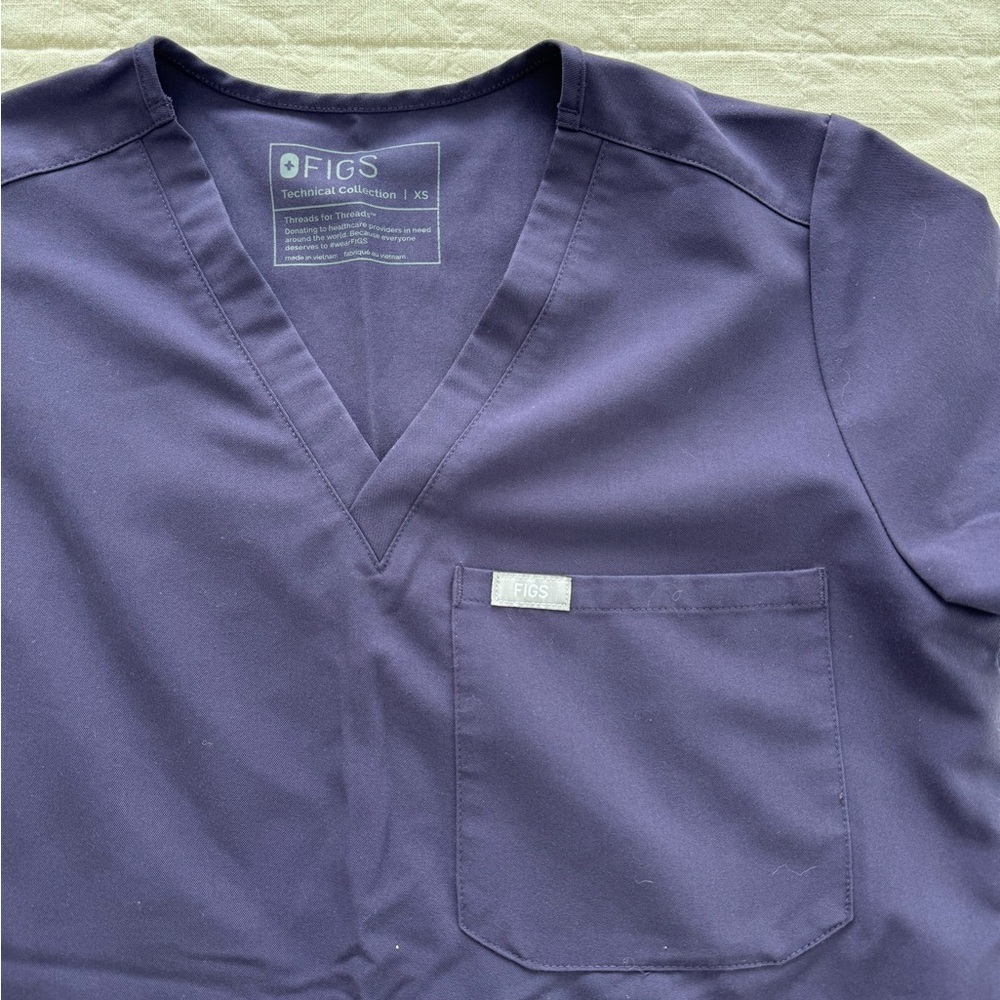 FIGS Scrub Set XS Petite Purple Shadow